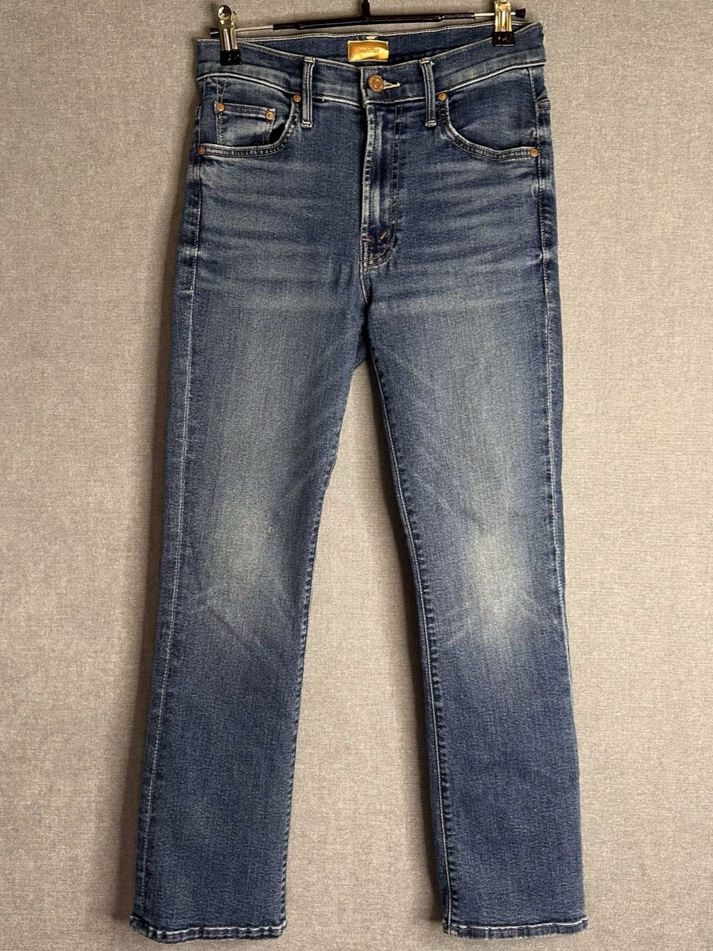 MOTHER Jeans Size 27 P Lil Insider Flood Cropped Wash: Over The Top Denim